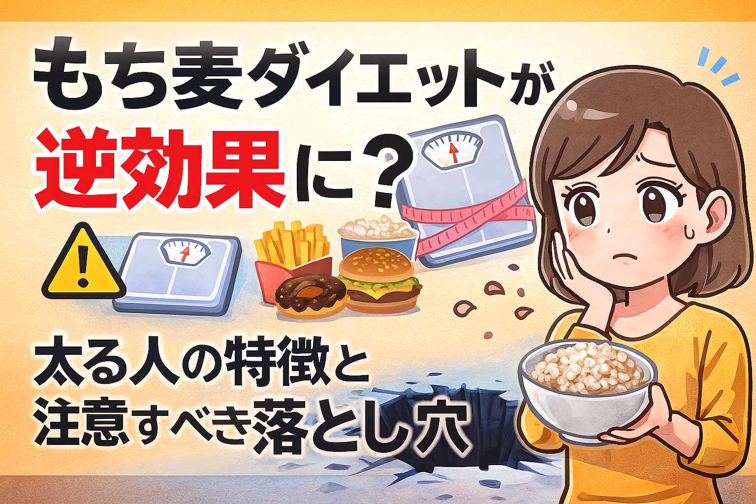 もち麦ダイエットが逆効果？太る人の注意点